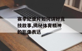 赛季纪录片如何讲好竞技故事,揭秘体育精神的影像表达