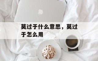 莫过于什么意思，莫过于怎么用
