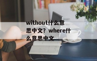 without什么意思中文？where什么意思中文