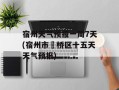 宿州天气预报一周7天(宿州市埇桥区十五天天气预报)
