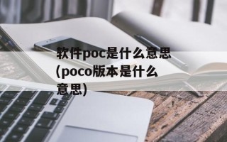 软件poc是什么意思(poco版本是什么意思)