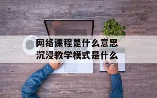 网络课程是什么意思 沉浸教学模式是什么