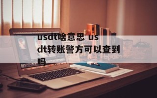 usdt啥意思 usdt转账警方可以查到吗