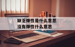 缺乏弹性是什么意思 没有弹性什么意思
