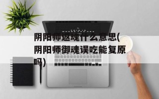 阴阳师返魂什么意思(阴阳师御魂误吃能复原吗)
