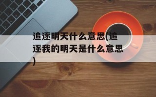 追逐明天什么意思(追逐我的明天是什么意思)