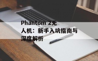 Phantom 2无人机：新手入坑指南与深度解析