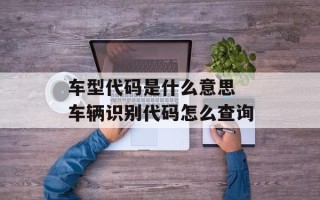 车型代码是什么意思 车辆识别代码怎么查询