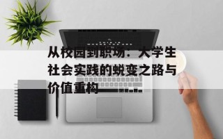 从校园到职场：大学生社会实践的蜕变之路与价值重构