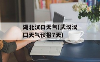 湖北汉口天气(武汉汉囗天气预报7天)