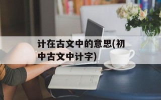 计在古文中的意思(初中古文中计字)