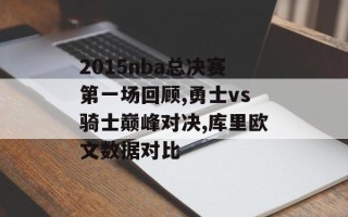 2015nba总决赛第一场回顾,勇士vs骑士巅峰对决,库里欧文数据对比