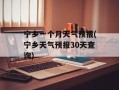 宁乡一个月天气预报(宁乡天气预报30天查询)