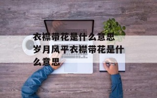 衣襟带花是什么意思 岁月风平衣襟带花是什么意思