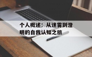 个人概述：从迷雾到澄明的自我认知之旅