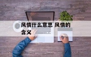 风情什么意思 风情的含义