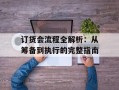 订货会流程全解析：从筹备到执行的完整指南