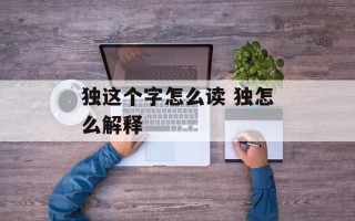 独这个字怎么读 独怎么解释