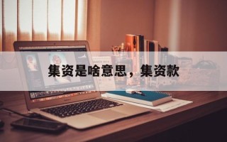 集资是啥意思，集资款