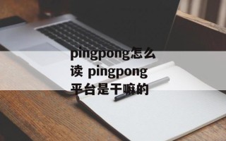 pingpong怎么读 pingpong平台是干嘛的