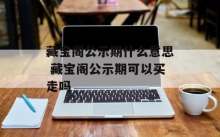 藏宝阁公示期什么意思 藏宝阁公示期可以买走吗