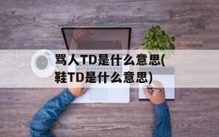 骂人TD是什么意思(鞋TD是什么意思)
