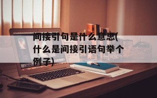间接引句是什么意思(什么是间接引语句举个例子)
