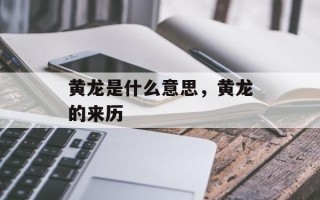 黄龙是什么意思，黄龙的来历