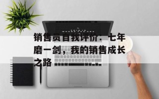 销售员自我评价：七年磨一剑，我的销售成长之路