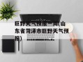 巨野天气预报一周(山东省菏泽市巨野天气预报)