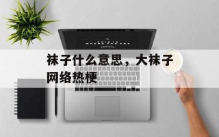 袜子什么意思，大袜子网络热梗