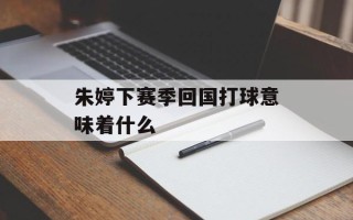 朱婷下赛季回国打球意味着什么