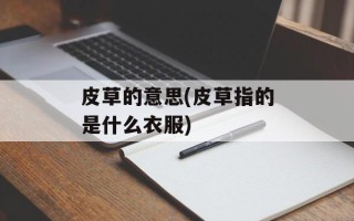 皮草的意思(皮草指的是什么衣服)