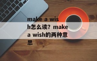 make a wish怎么读？make a wish的两种意思