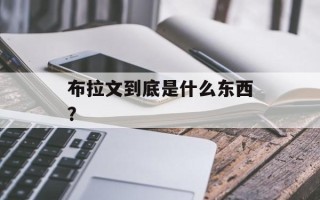 布拉文到底是什么东西？