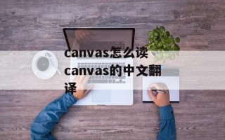 canvas怎么读 canvas的中文翻译