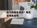天气预报宝鸡市？明天宝鸡有雨吗