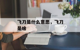 飞刀是什么意思，飞刀是啥