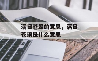 满目苍翠的意思，满目苍琅是什么意思