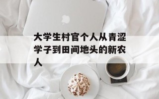 大学生村官个人从青涩学子到田间地头的新农人