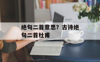绝句二首意思？古诗绝句二首杜甫