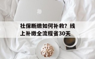 社保断缴如何补救？线上补缴全流程省30天