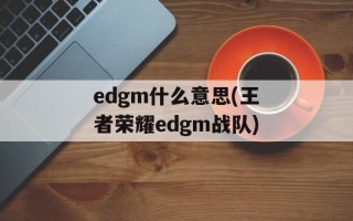 edgm什么意思(王者荣耀edgm战队)
