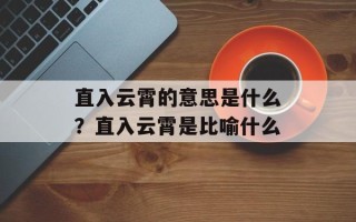 直入云霄的意思是什么？直入云霄是比喻什么