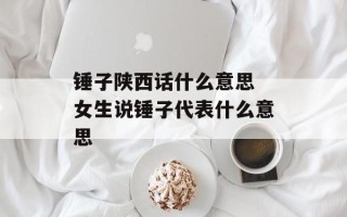 锤子陕西话什么意思 女生说锤子代表什么意思