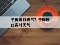 子梅垭口天气？子梅垭口实时天气