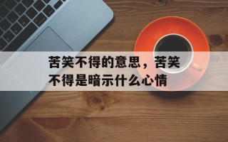 苦笑不得的意思，苦笑不得是暗示什么心情